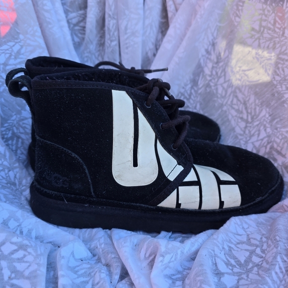 UGG Black and White Men's Rain & Snow Boots Size 6 - Picture 4 of 11